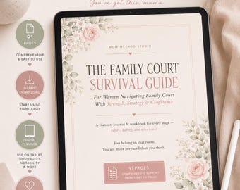 Family Court Survival-Anleitung für Mütter | Digitaler Planer, Custody Organizer (PDF)