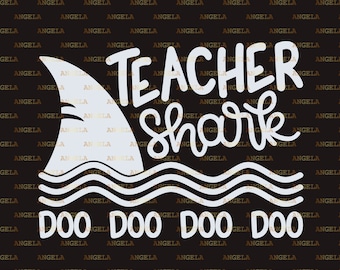 Teacher Shark Svg Etsy