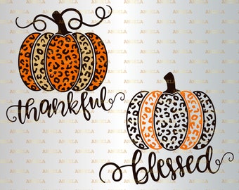 Thankful Pumpkin Svg Etsy