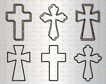 Cross Outline Etsy