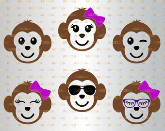 Download Monkey Face Svg Etsy
