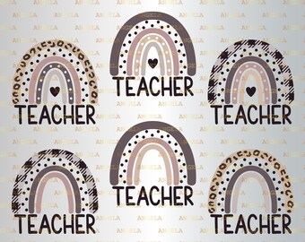 Download Rainbow Teacher Svg Etsy