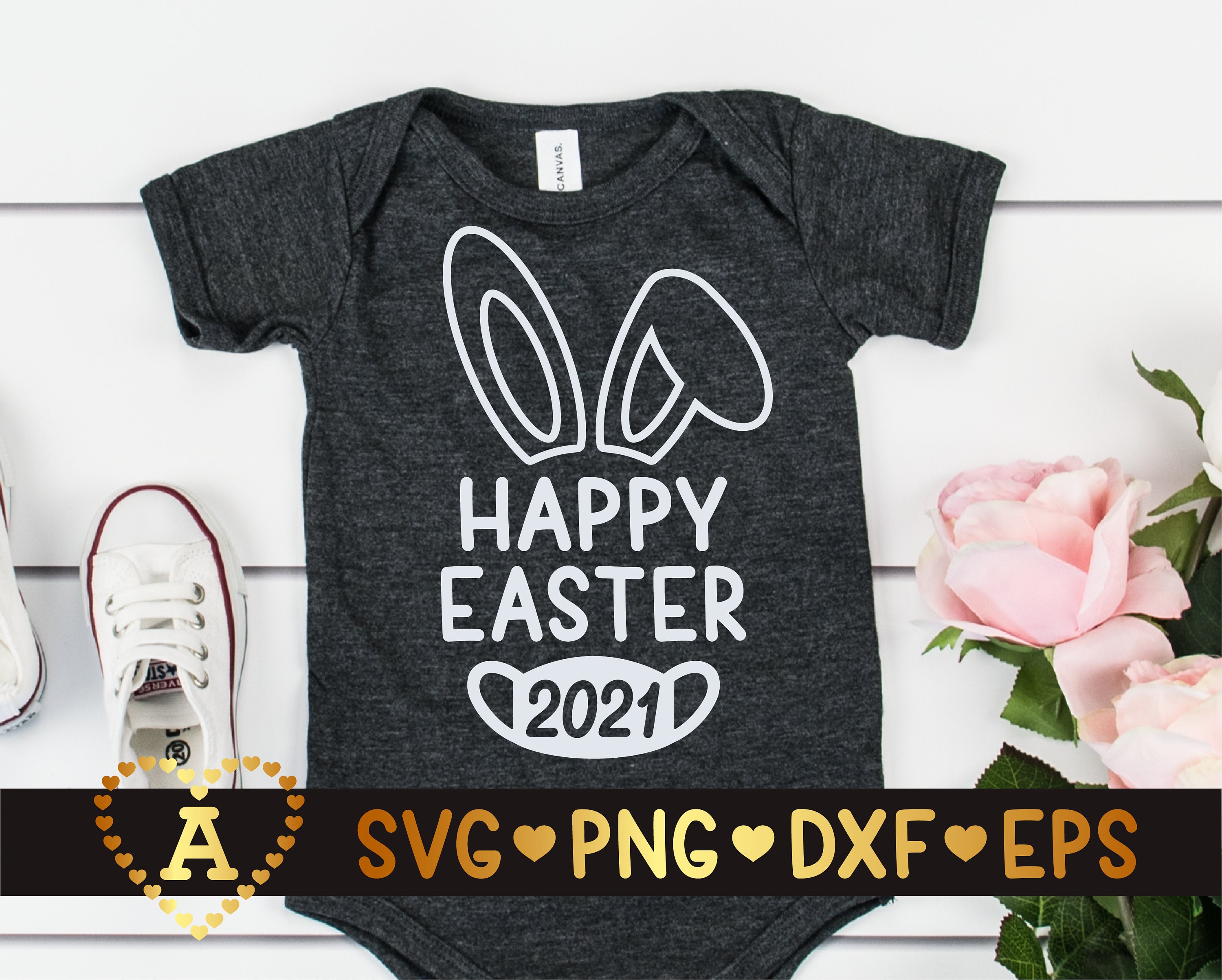 Download Happy Easter 2021 Svg Easter Quarantine Svg Bunny Svg Face ...