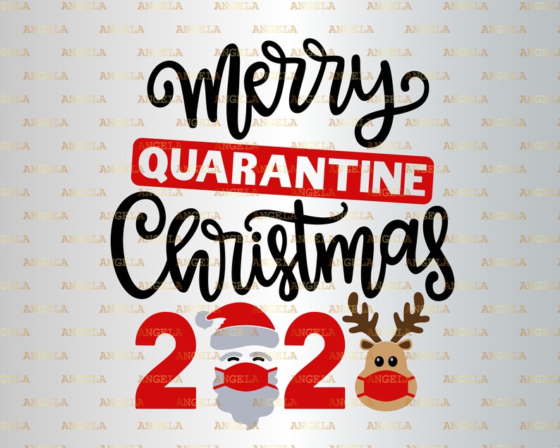 Download Merry Quarantine Christmas 2020 Svg Santa Hat Svg Masked ...