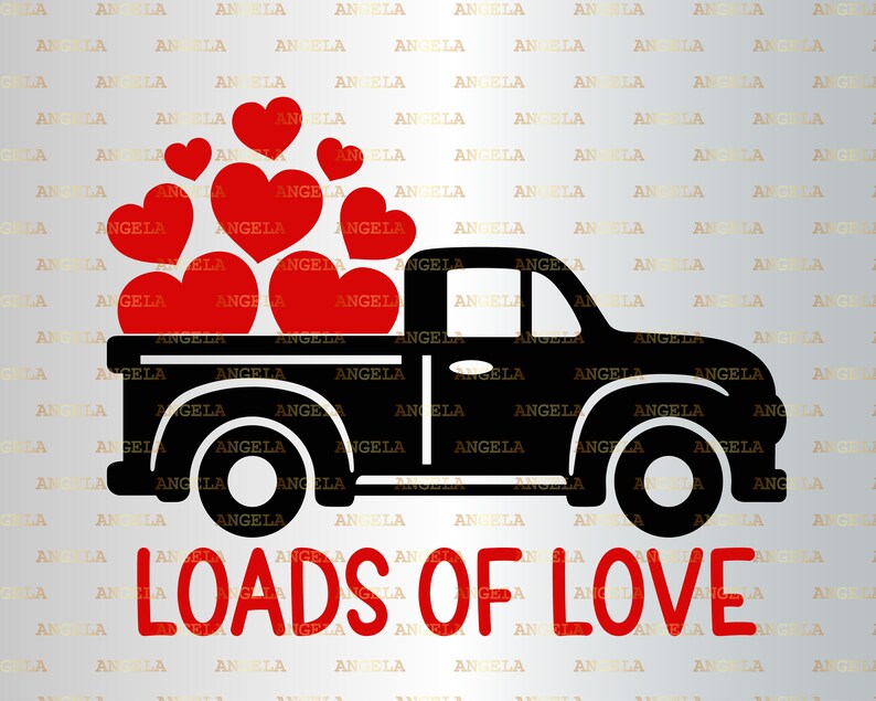 Download Loads of Love Svg Valentine Truck Svg Valentine's Day | Etsy