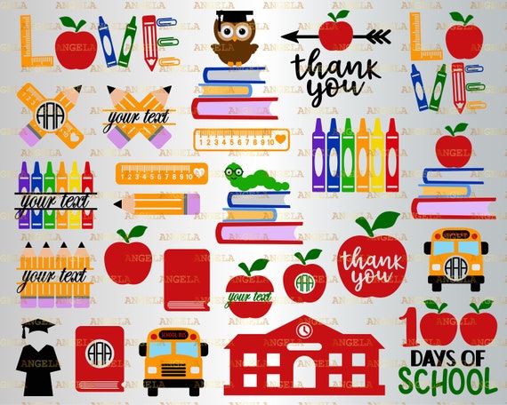 Download Back To School Svg Bundle Teacher Svg 100th Days Of School Etsy