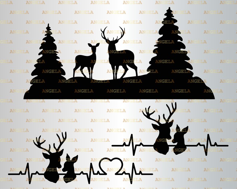 Download Deer Family Forest SVG Deer Svg Deer Head Svg Reindeer | Etsy