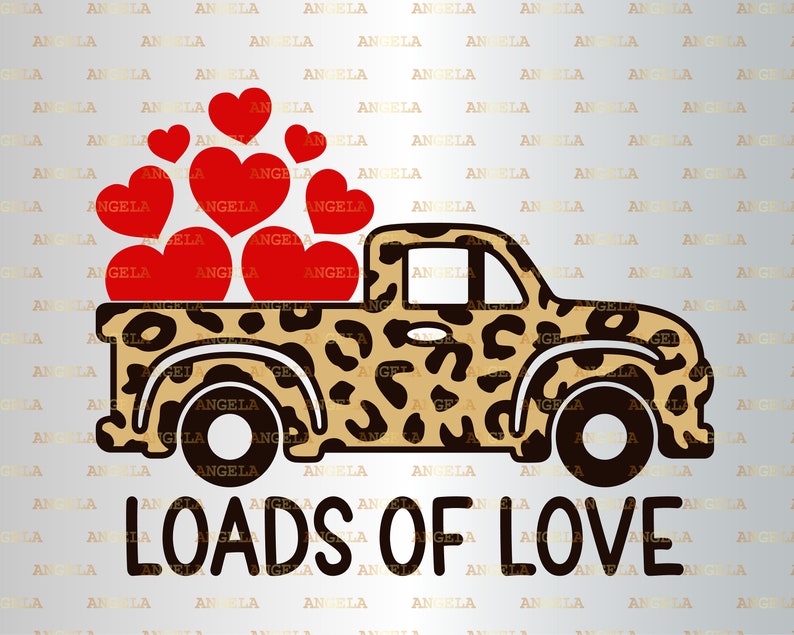 Download Loads of Love Svg Valentine Truck Svg Valentine's Day | Etsy