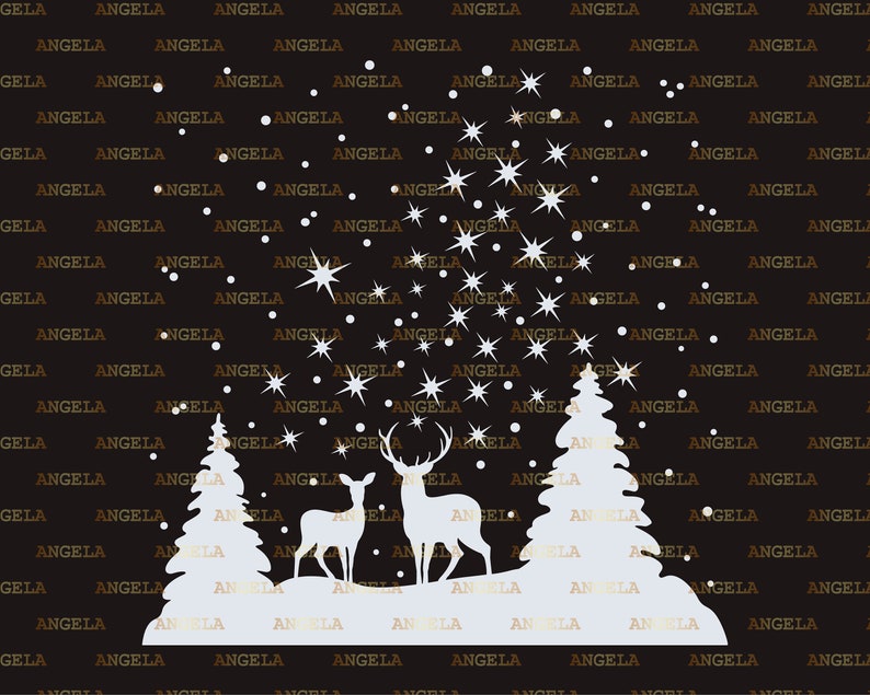 Download Christmas Deer Svg Deer Family Forest Svg Winter Holiday Etsy