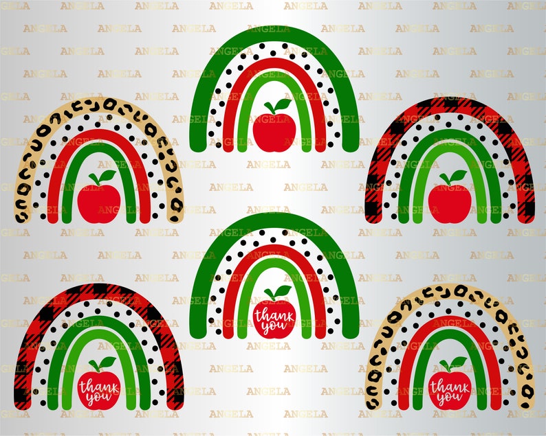 Download Clip Art Nursery Decor Teacher Rainbow Svg Leopard Rainbow Svg Apple Svg New Baby Silhouette Png Eps Dxf Vinyl Decal Digital Cut Files Thank You Art Collectibles