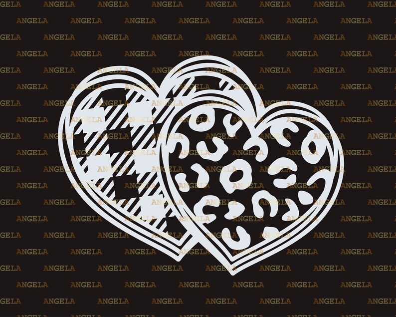 Valentine S Day Svg Valentine Svg Love Silhouette Png Eps Dxf Vinyl Decal Digital Cut Files Hand Drawn Heart Svg Xoxo Svg Leopard Heart Clip Art Art Collectibles