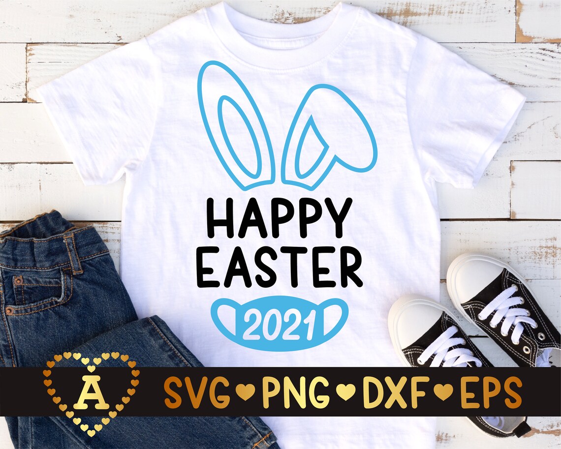 Download Happy Easter 2021 Svg Easter Quarantine Svg Bunny Svg Face ...