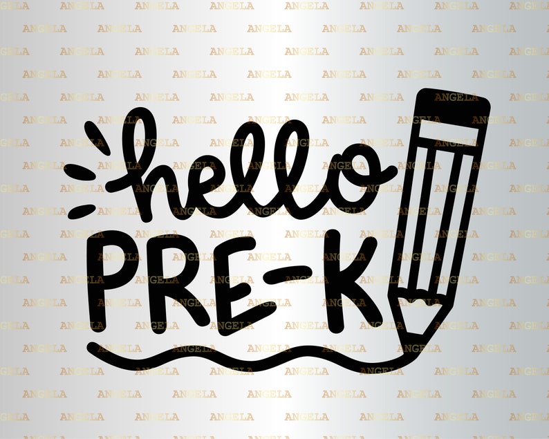Hello Pre-K SVG Back To School SVG PreK Svg First Day Of | Etsy