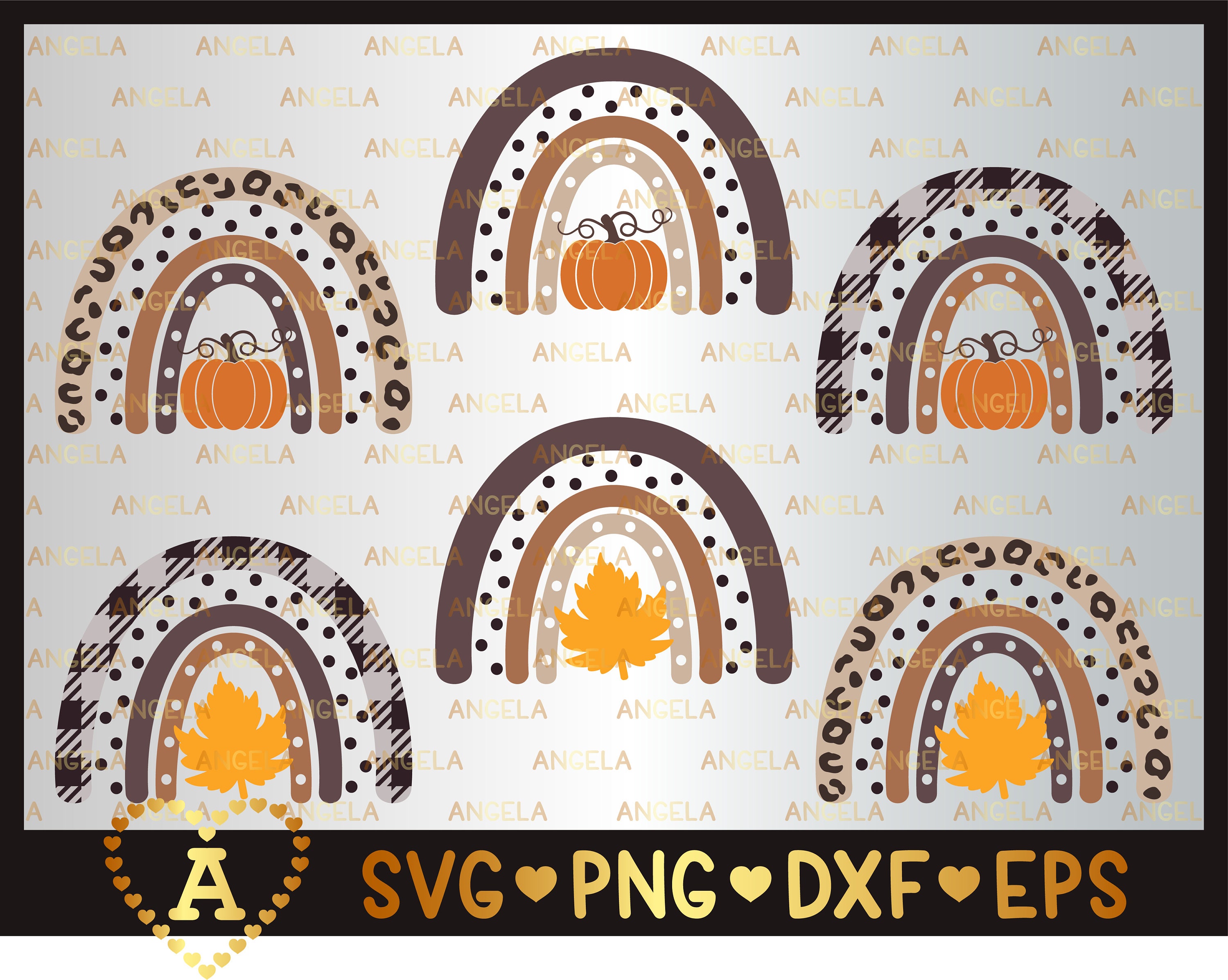 Fall Rainbow Svg, Pumpkin Rainbow Svg, Leopard Rainbow Svg, Rainbow B…
