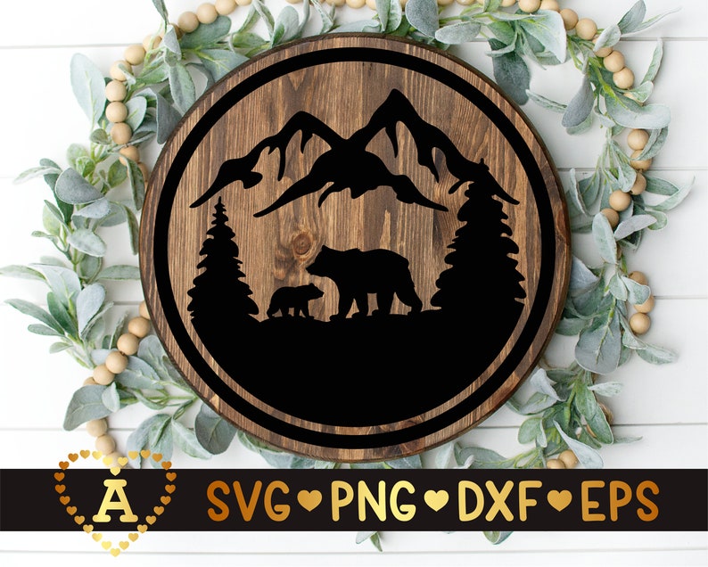 Free Free 266 Silhouette Bear Mountain Svg SVG PNG EPS DXF File