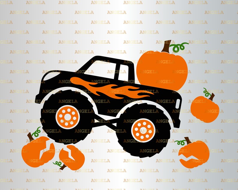 Pumpkin Truck SVG Fall Monster Truck Svg Pumpkin Truck With Etsy