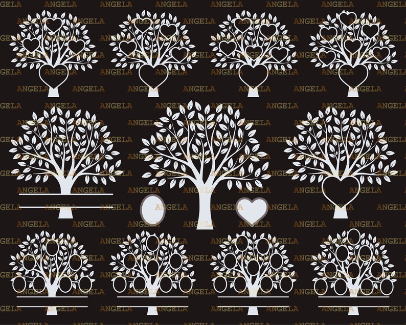 Download Family Silhouette Png Eps Dxf Vinyl Decal Digital Cut Files Ancestry Svg Family Tree Svg Bundle Last Name Svg Heart Monogram Tree Svg Clip Art Art Collectibles Seasonalliving Com