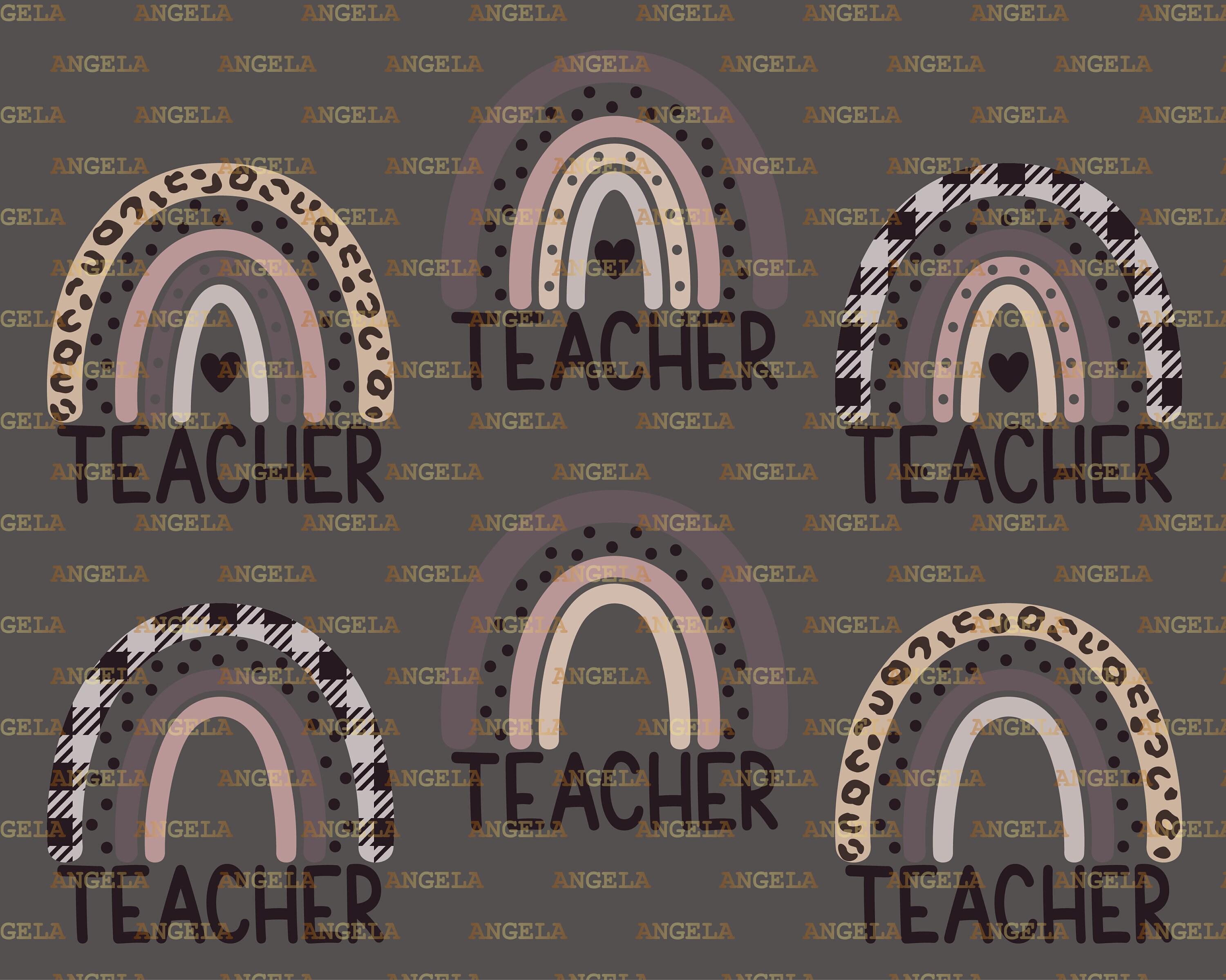 Download Teacher Rainbow Svg Leopard Rainbow Svg Rainbow Baby | Etsy