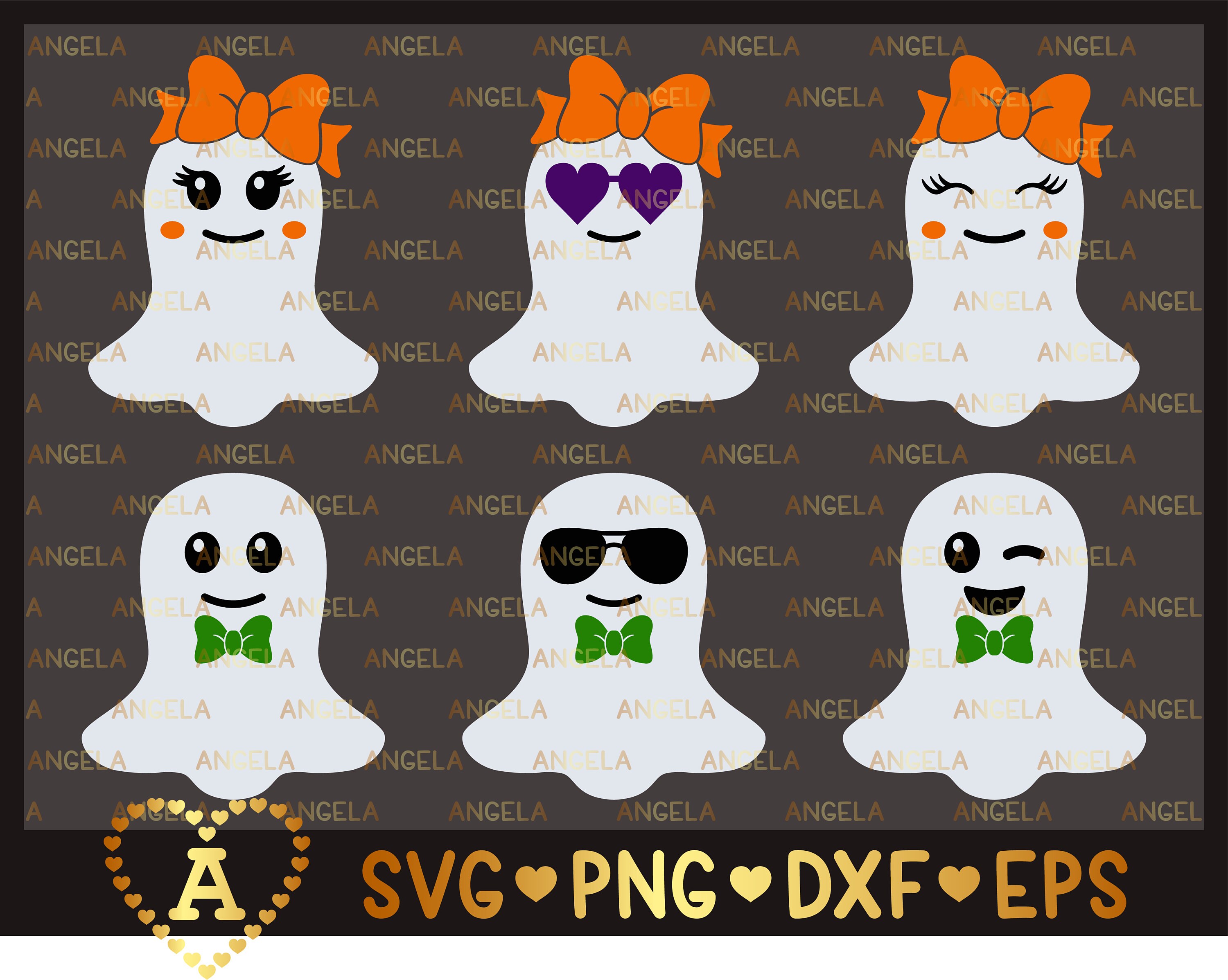 Ghost SVG Bundle, Halloween Svg, Boo svg, Cute Ghost Svg, Ghost with …