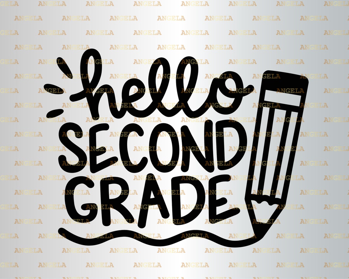 Hello Second Grade SVG Back to School SVG 2nd Grade Svg | Etsy