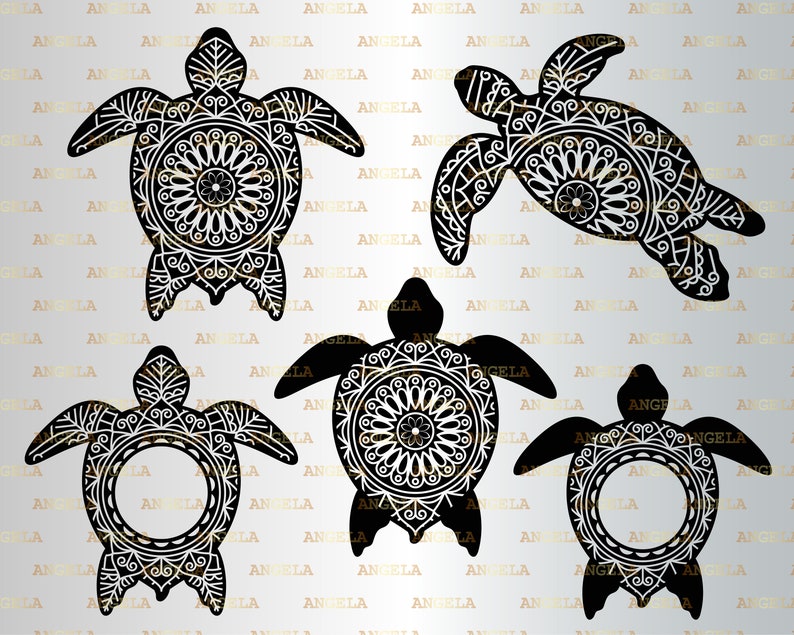 Download Sea Turtle SVG Turtle Mandala Svg Zentangle svg Tortoise ...