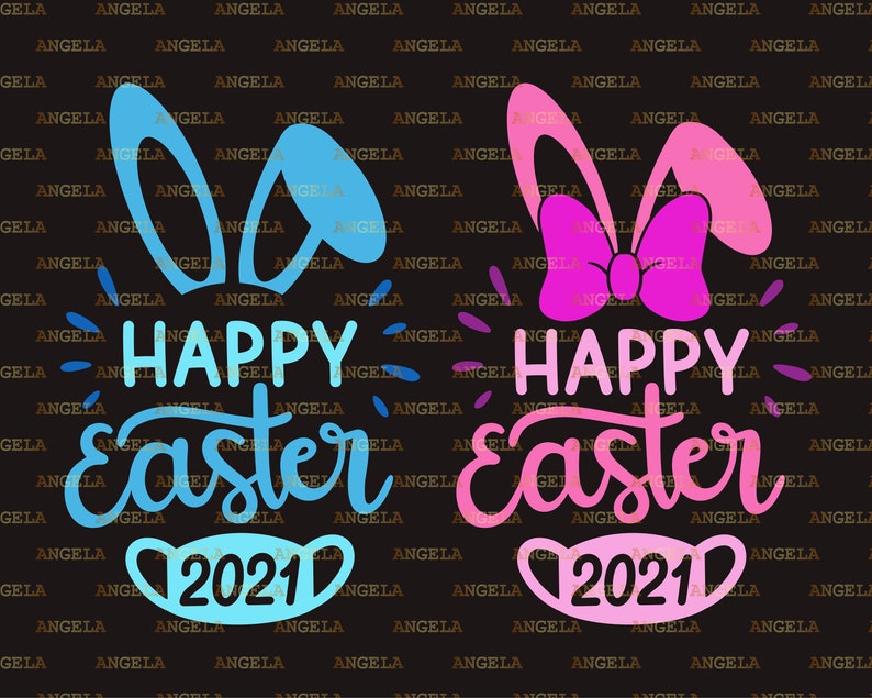 Download Easter Quarantine Svg Happy Easter 2021 Svg Bunny Svg Face ...