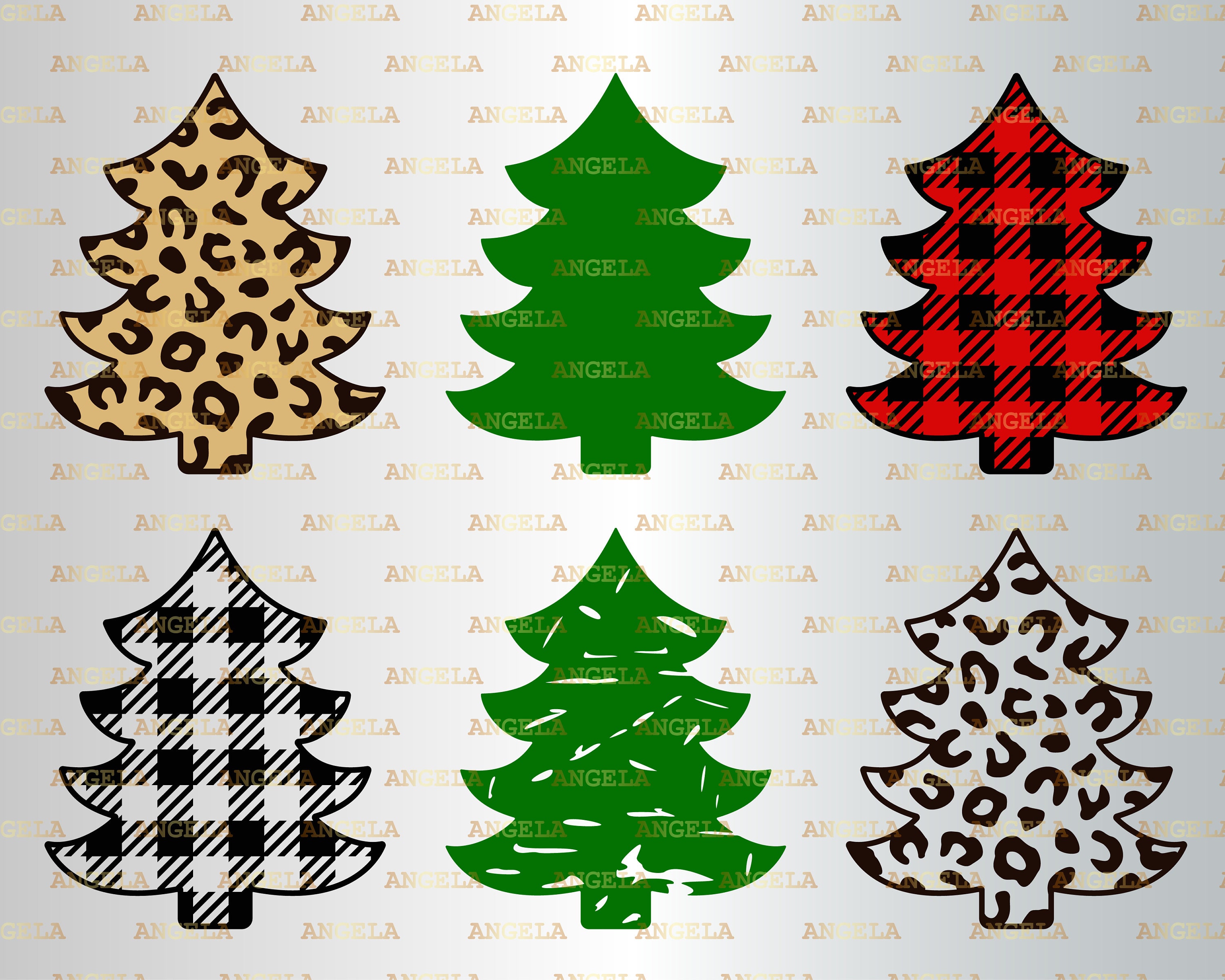 Download Christmas Tree Svg Bundle Christmas Svg Plaid Tree Svg Etsy