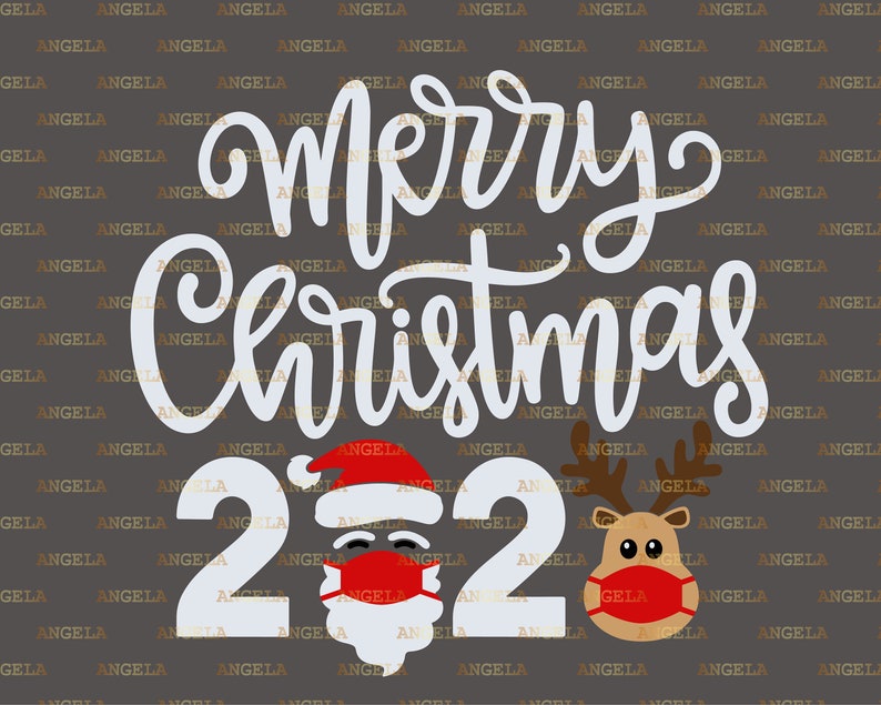 Download Merry Christmas 2020 Svg Quarantine Svg Santa Hat Svg | Etsy