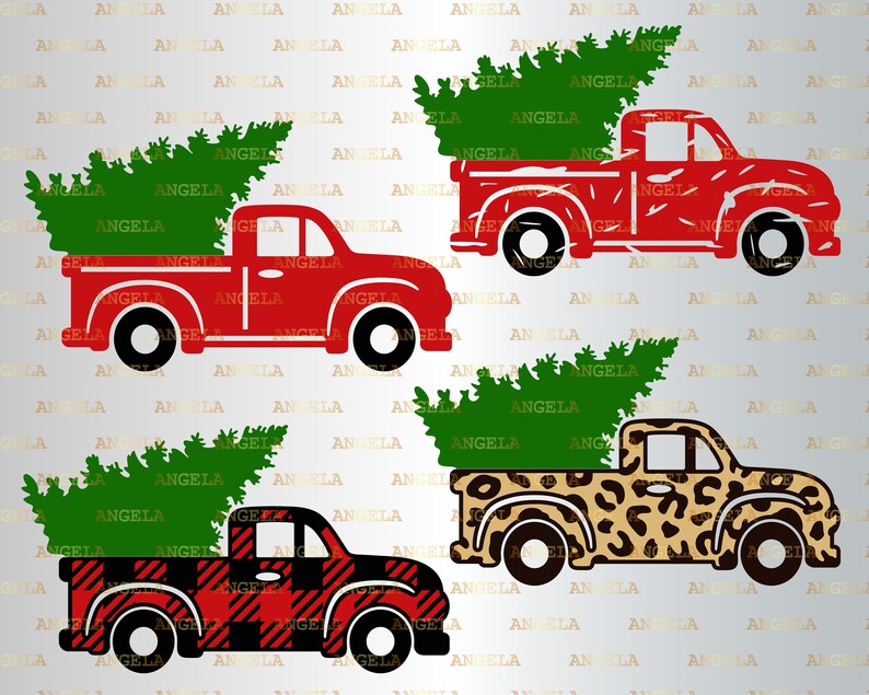 Download Christmas Truck SVG Bundle Christmas Tree Svg Leopard Truck | Etsy