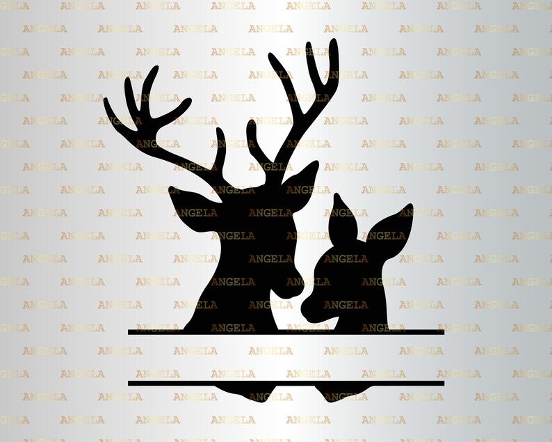 Download Clip Art Reindeer Deer Family Svg Hunting Silhouette Png Eps Dxf Vinyl Decal Digital Cut Files Deer Head Svg Animal Buck Stag And Doe Deer Svg Art Collectibles