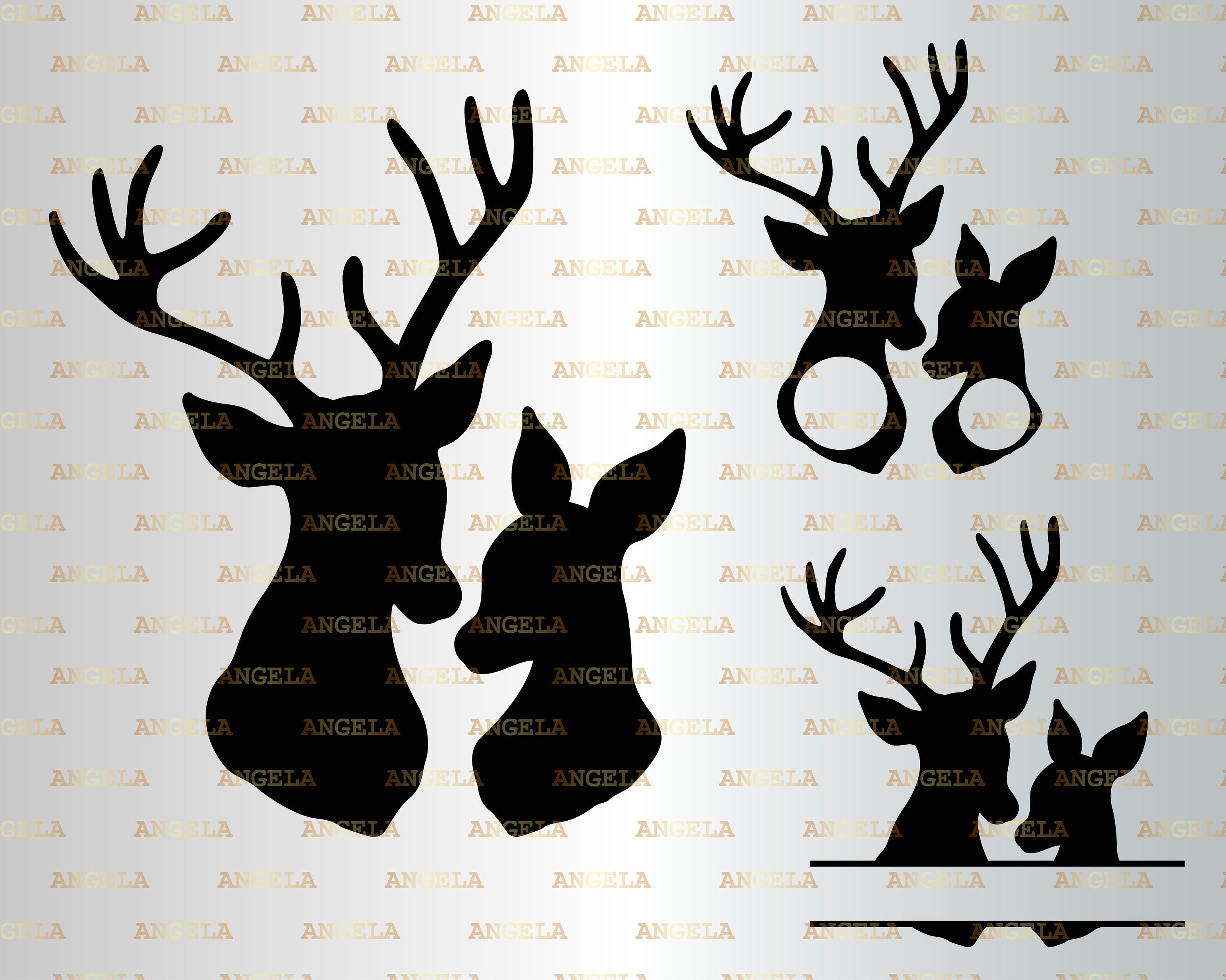 Download Deer SVG Deer Head Svg Deer Family svg Reindeer Animal | Etsy