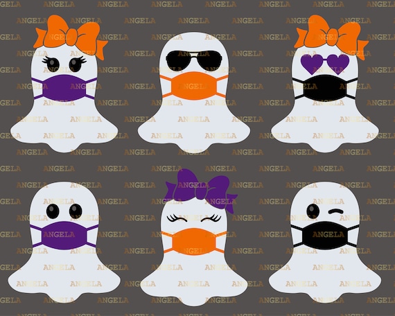 Ghost Svg Bundle Halloween face Svg Boo Svg Ghost with