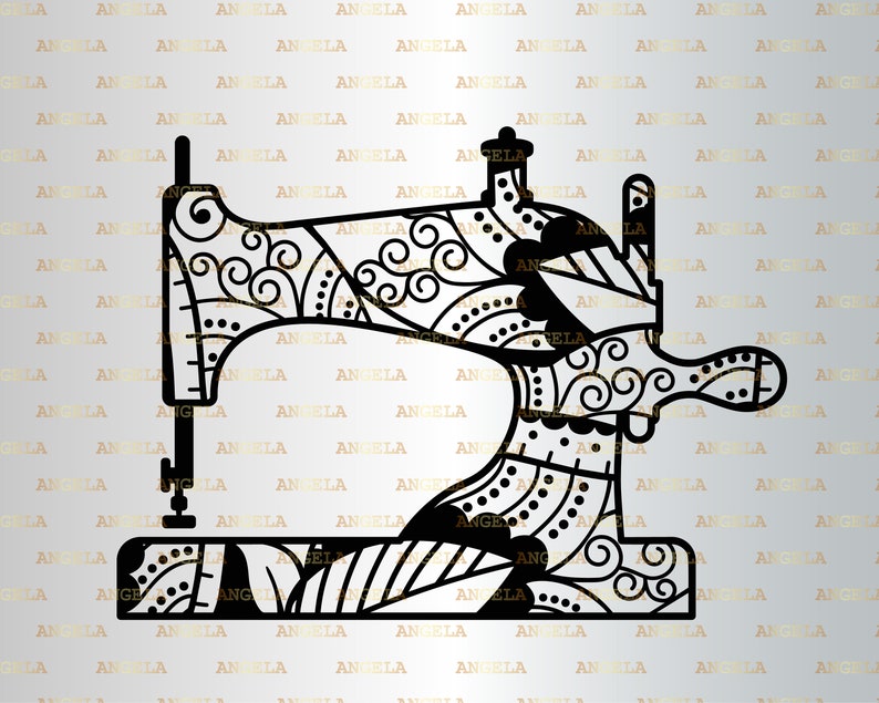 Download Art Collectibles Clip Art Sewing Machine Svg Mandala Svg Sew Circle Monogram Tailor Gift Silhouette Png Eps Dxf Vinyl Cut Digital Files Sewing Machine Zentangle