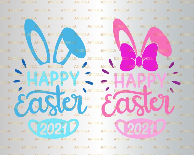Download Easter Quarantine Svg Happy Easter 2021 Svg Bunny Svg Face ...