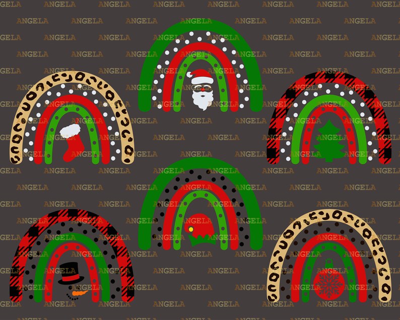 Christmas Svg Rainbow Svg Rainbow Baby Svg Leopard Rainbow ...