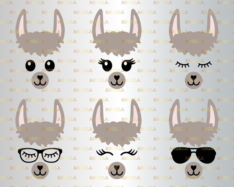Download Llama SVG Bundle Llama Face Svg Cute Animal Svg Birthday ...
