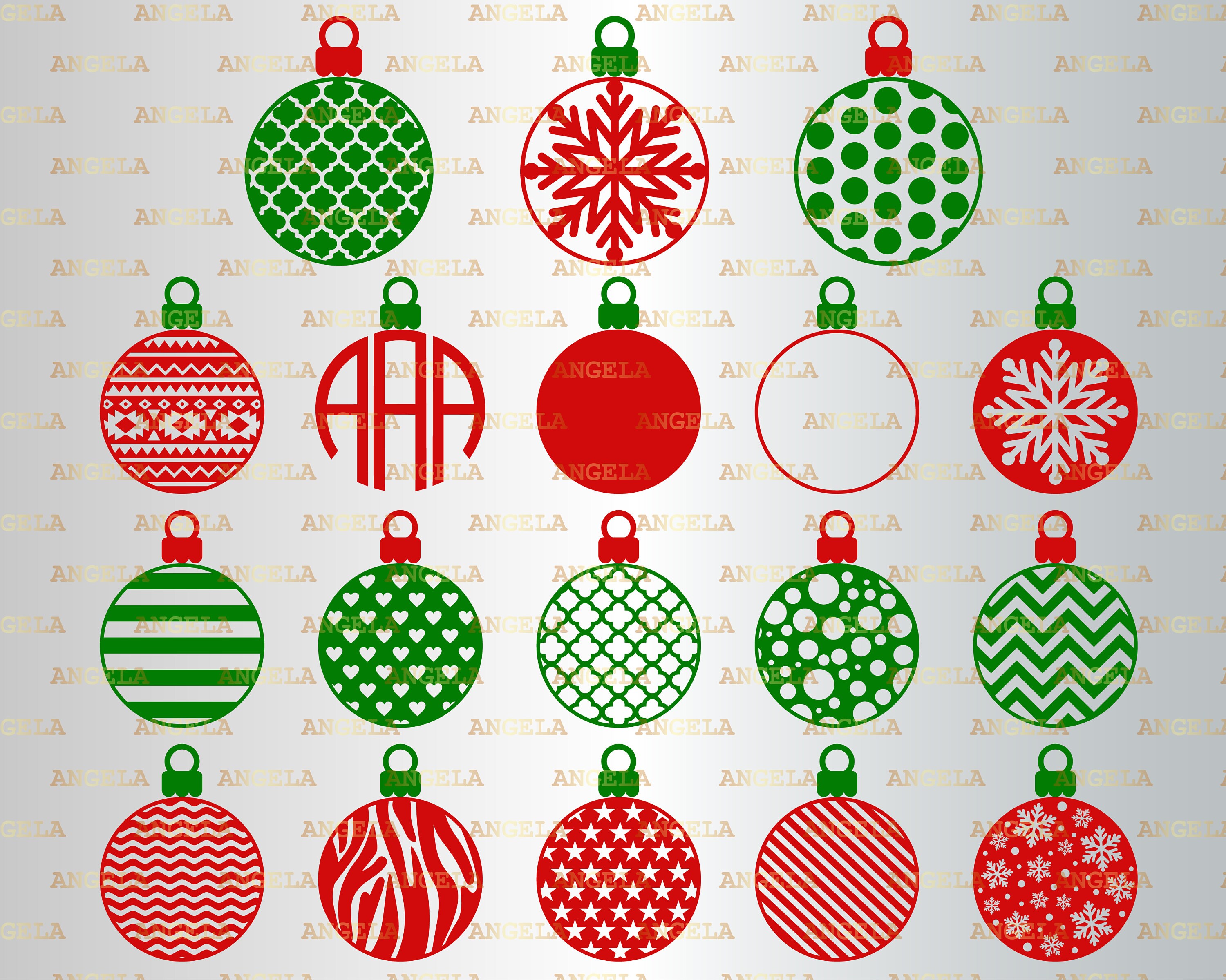 Christmas Ball Svg Bundle Christmas Svg Christmas Etsy