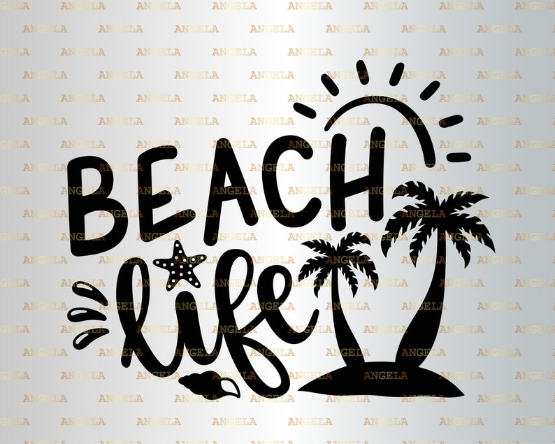 Beach Life SVG Summer Holidays Svg Sun Svg Palm tree decor | Etsy