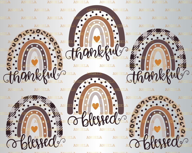Download Thankful Rainbow Svg Leopard Rainbow Svg Blessed Svg Fall ...