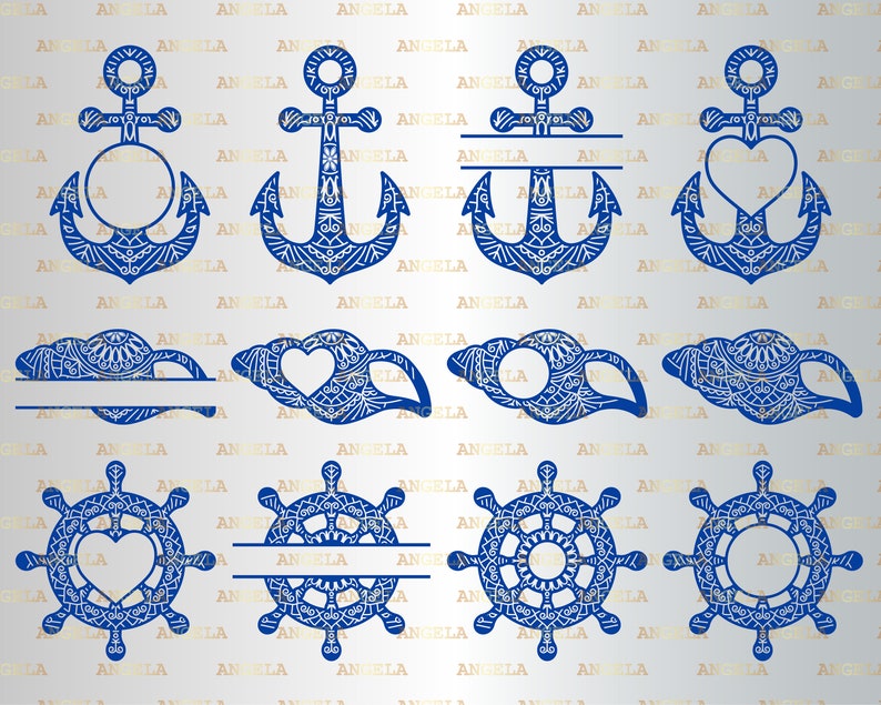 Download Nautical Bundle Svg Anchor Mandala Svg Zentangle Seashell ...