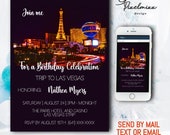 Las Vegas Birthday Party Invitation: Editable Weekend Getaway (Digital Download)
