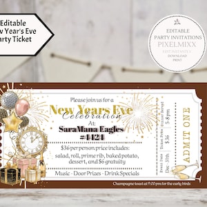 Benutzerdefinierte Silvester Feier Ticket