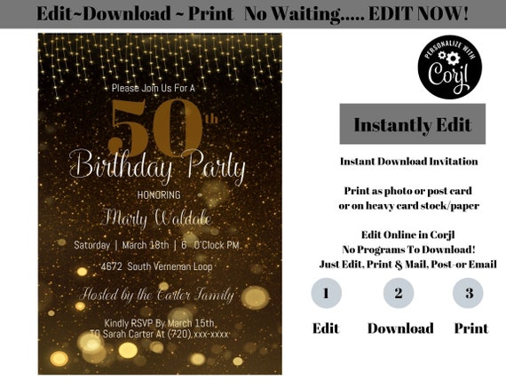 50Th Birthday Programme Template from i.etsystatic.com