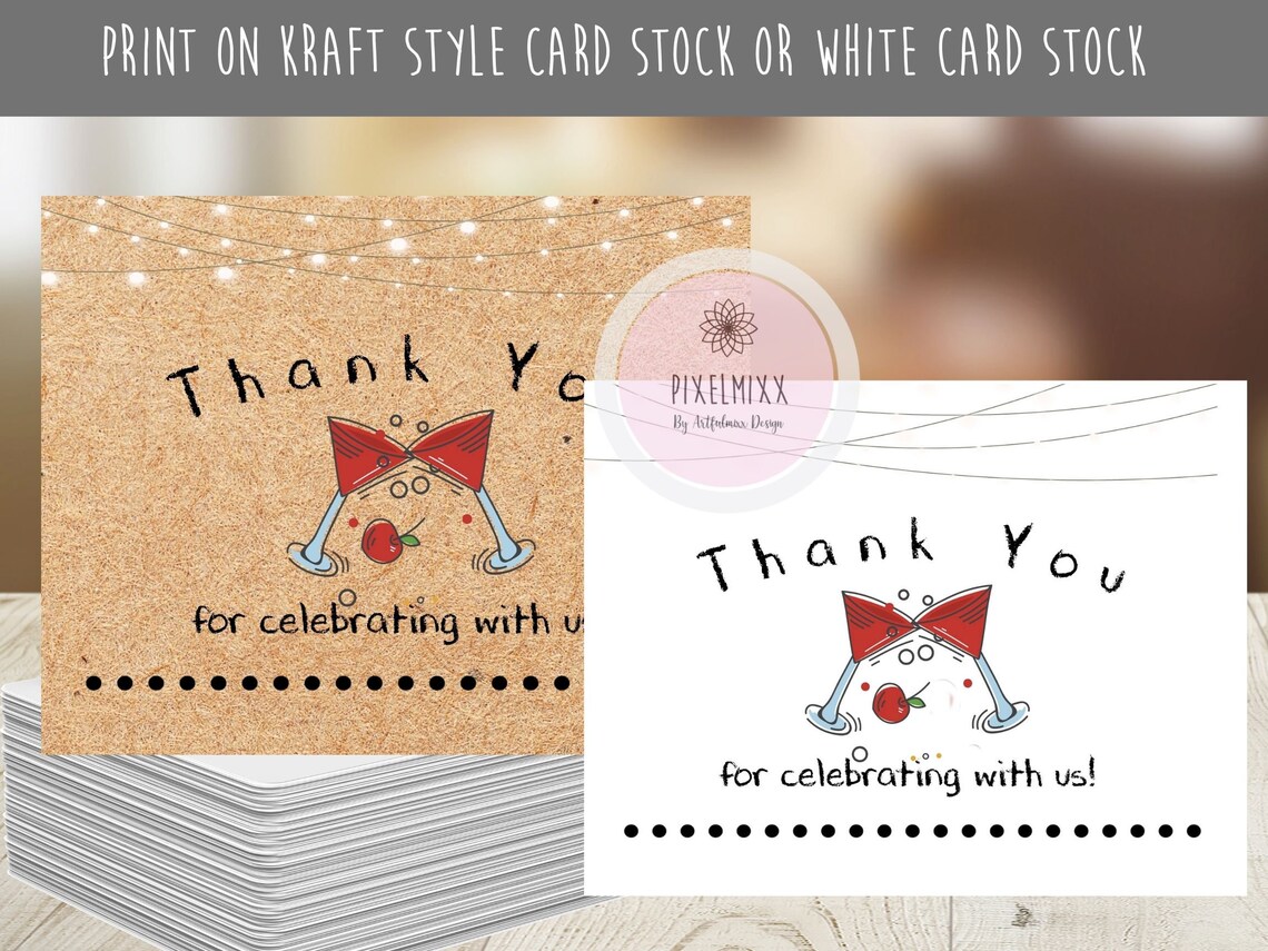 Thank You Note Card Use Folded or Post Card Style Etsy