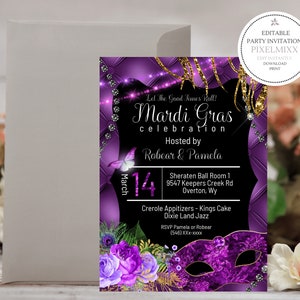 mardi gras party invitation template