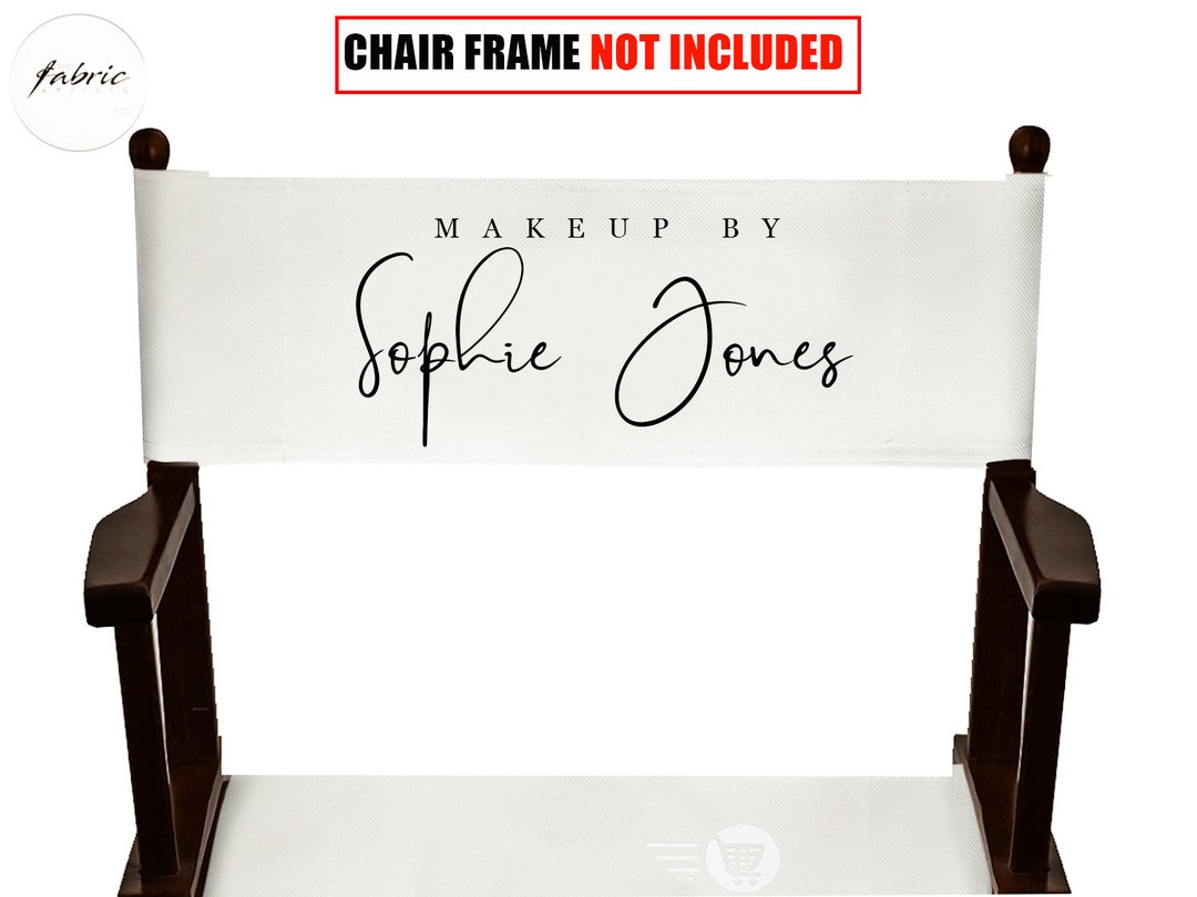 Personalized Ivory Director Chair Covers Replacement Canvas for Makeup
