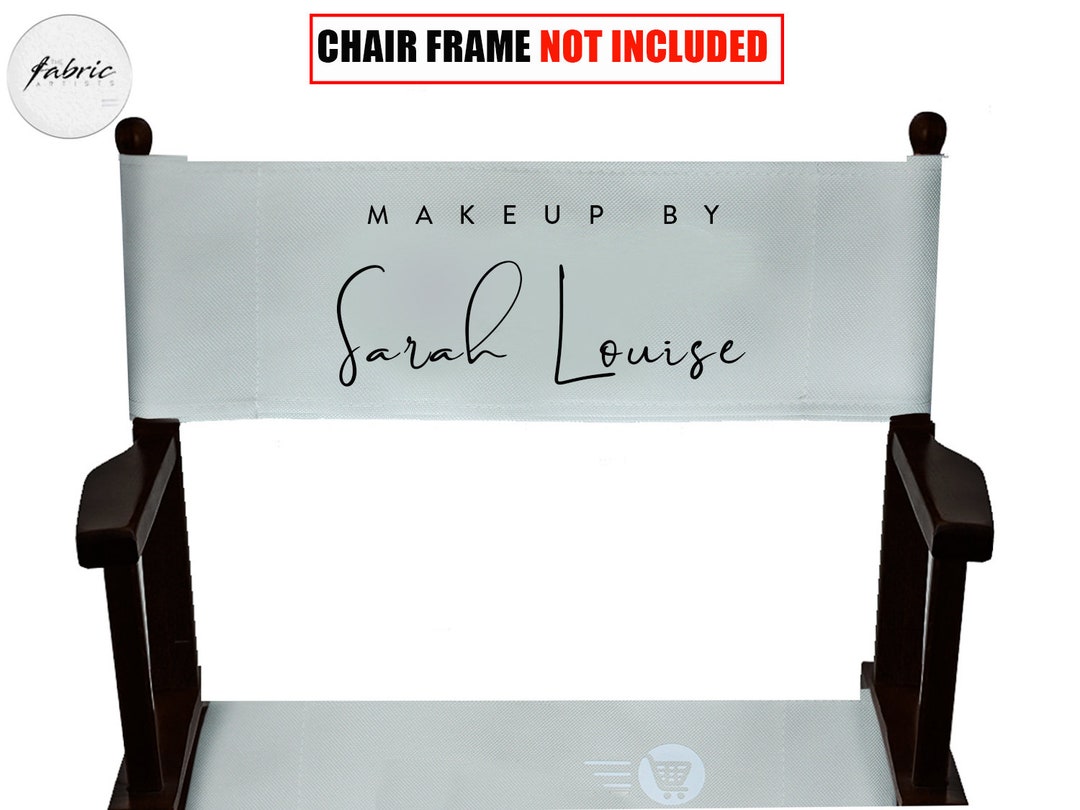 Personalized Grey Director Chair Covers Set for Makeup Artist & Folding