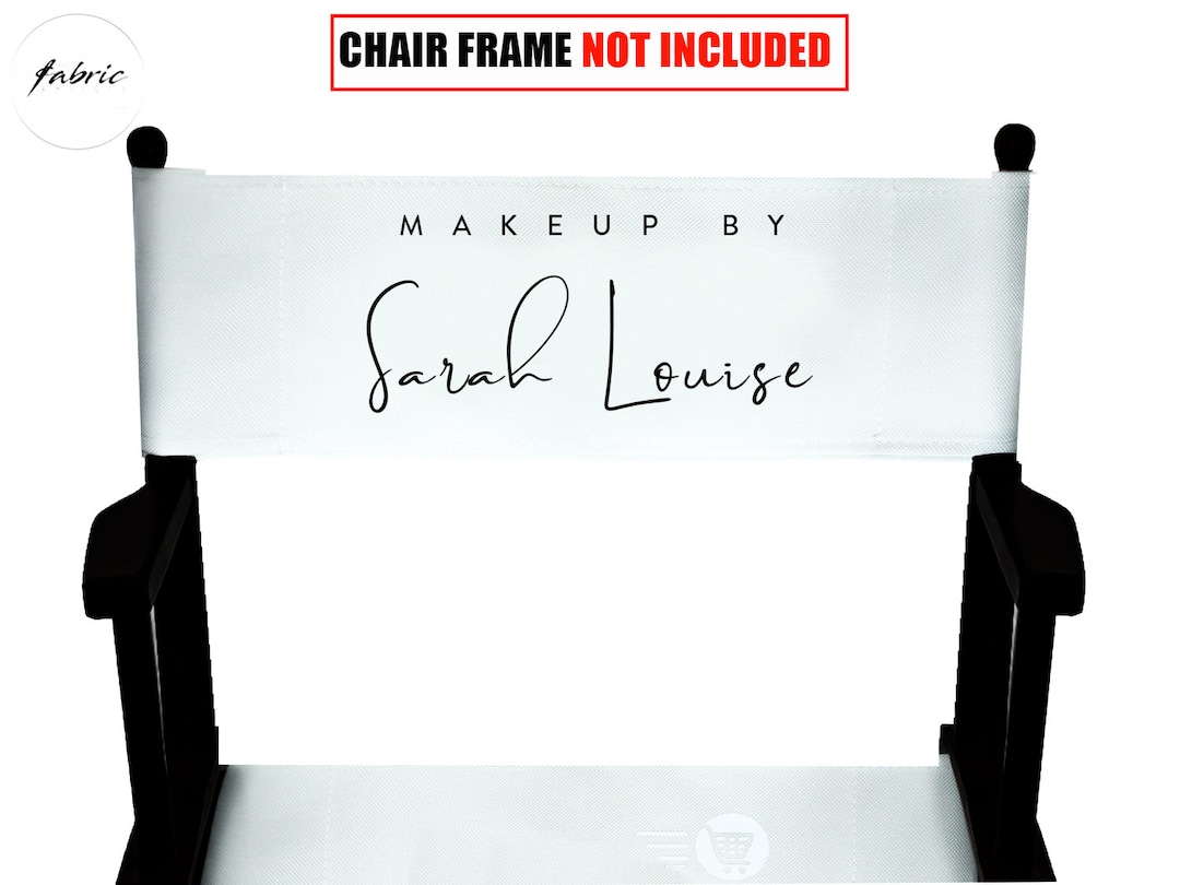 Personalized White Director Chair Covers Set for Makeup Artist and