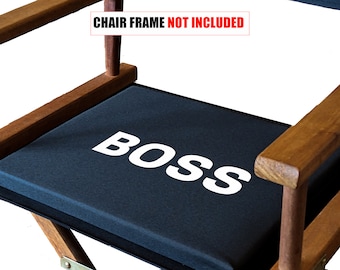 Individuell angefertigte Stuhlauflagen mit Logo oder Text. Personalisierte Sitzkissen.