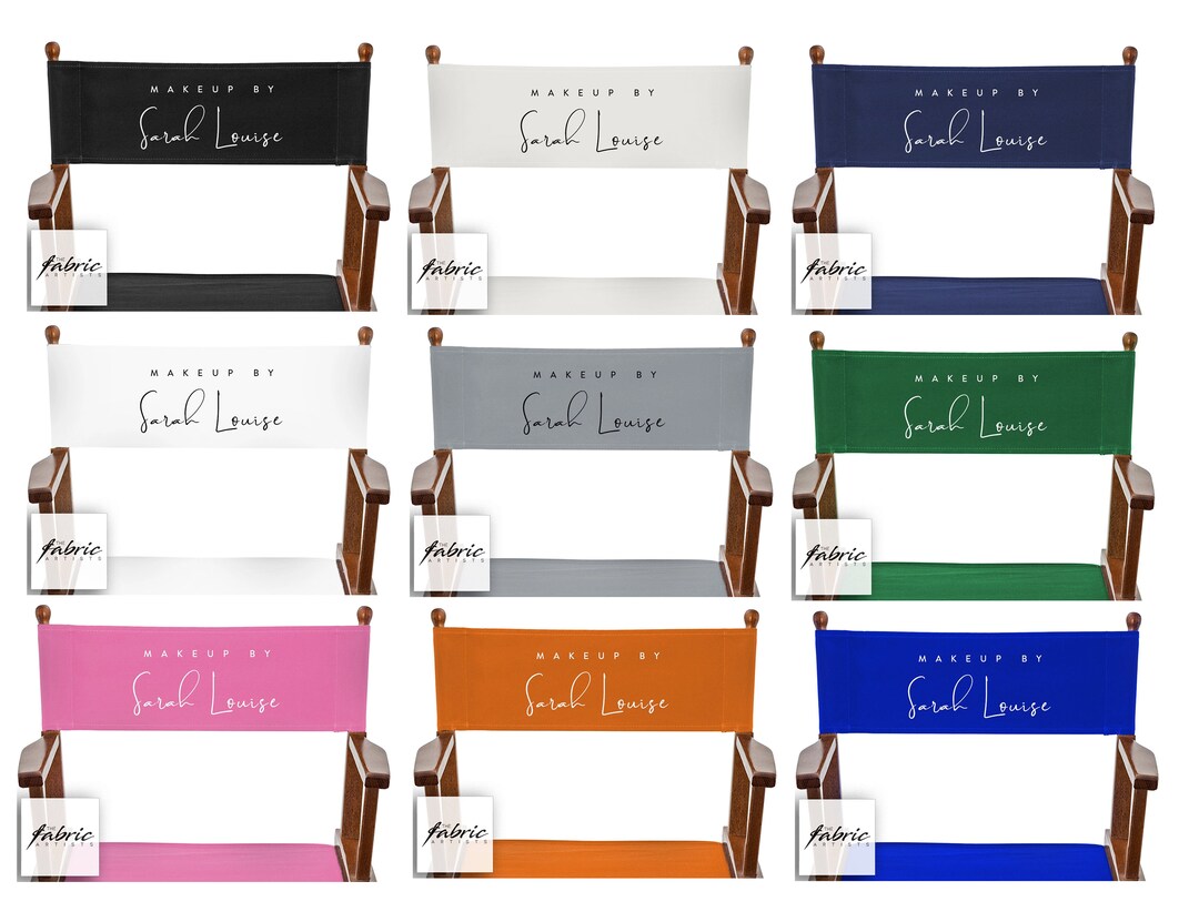 Custom Director Chair Covers Personalised Replacement Canvas Makeup